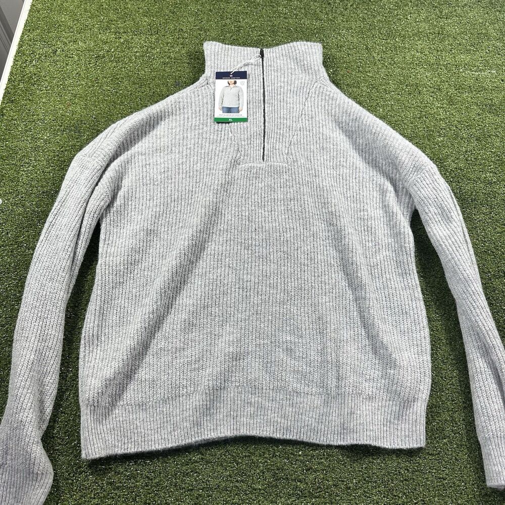 Modern Ambition Women's Knit 1/4 Zip Long Sleeves Sweater, Size XL